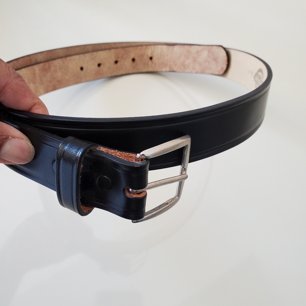 Dickies Black Leather Belt, Size 42